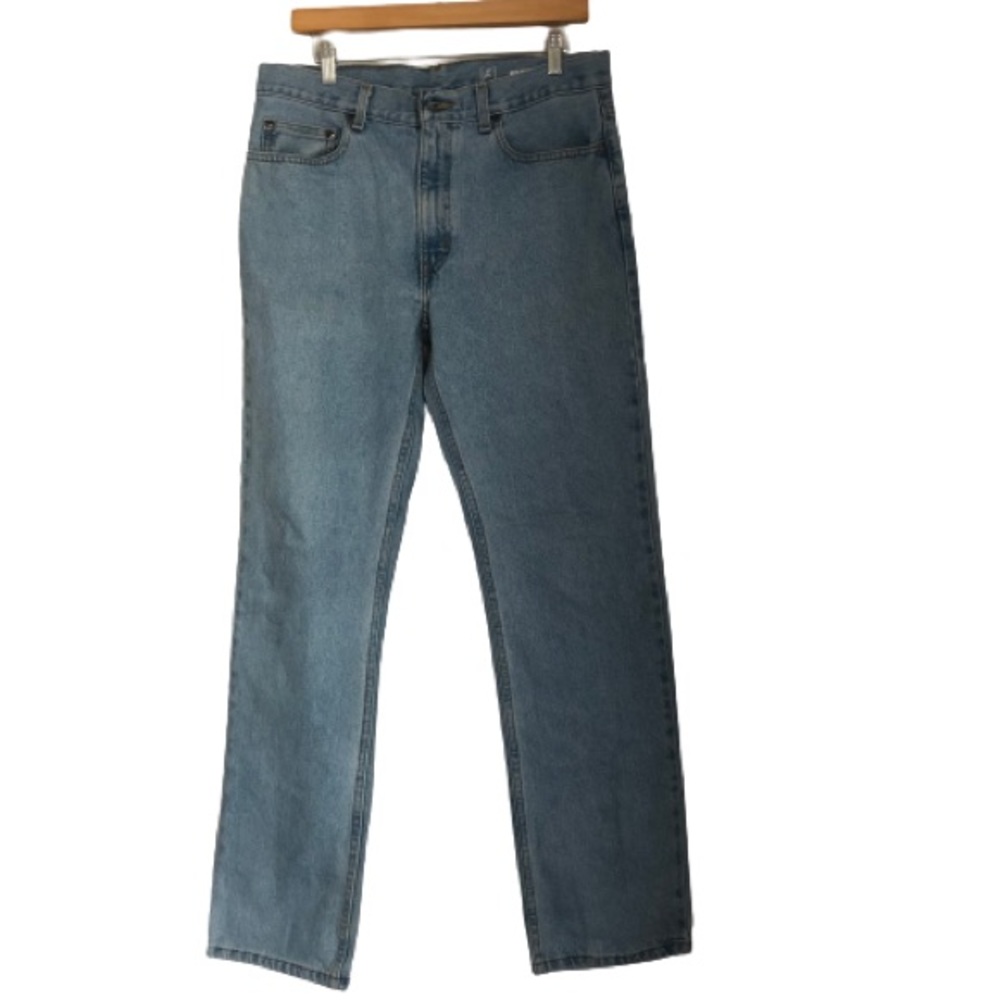 George Men’s regular fit durable 100%cotton size 32x32 light stonewash jeans